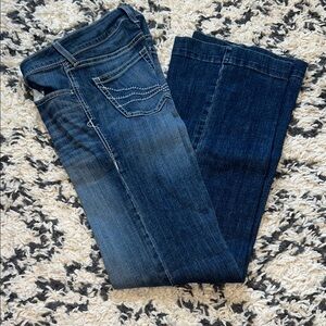 Ariat Womens Dark & Medium Blue Flare Jeans